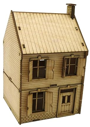 Fonowx Holzmodellbausätze, Architekturgebäudemodellbausätze im Maßstab 1:72, Architekturszene