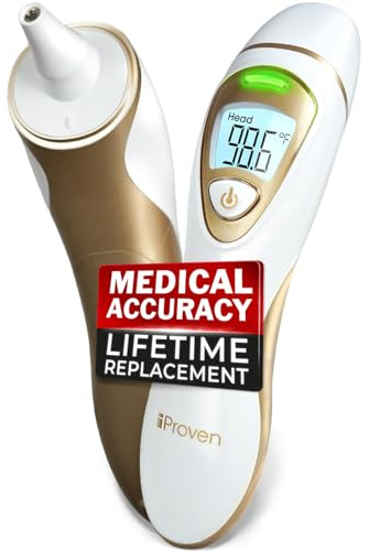 IPROVEN Pro Series | Termómetro frontal sin contacto con función de oído | Precisión superior para adultos
