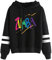doyouwantmore Hoodies für Frauen Zumba Letter Graphic Sweatshirts mit Kordelzug Langarm Vintage Hoodie Sweatshirt Tops Kleidung Casual Pullover