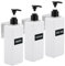 Segbeauty Shampoo Flaschen zum Befüllen, 500ml 3 Stück Seifenspender Wandbefestigung, Pumpspender mit Wasserdichten Etiketten, Seifenspender Wand für Küche und Bad (Weiß)