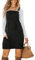 CUPSHE Damen Latzrock Quadratischer Ausschnitt Taschen Cord Latzkleid Overallkleid Freizeitkleider Corduroy Mini Dress Schwarz L