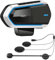 Knadgbft B35 Motorcycle Intercom Microphone, Bluetooth 5.0 Helmet Headset FM Radio HI-FI Sound Quality Siri Blue
