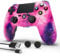 MUZELI Wireless Controller per PS4 Multipiattaforma Joystick per PS4/Pro/Slim/PC/iOS/Android/MacOS con Doppia Vibrazione/Sensore di Movimento a 6 assi/Jack Audio da 3,5 mm/Touch Pad Sensibile(Rosa)