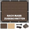 Sonnensegel Wasserdicht 1.2x2M Sonnenschutz Quadrat, Windschutznetz inkl Seil, 95% UV-Schutz Reißfest Wetterfest, für Pflanzenschutz Gewächshaus Scheune Zwinger, Braun