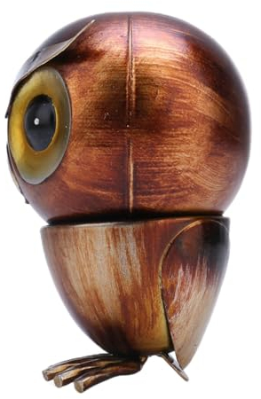 ABOOFAN Abnehmbare Magnetische Eulenfigur aus Eisen Braun, Deko
