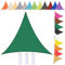nvdsivee Vela Ombreggiante Impermeabile Triangolare Tenda da Sole per Esterno Telo Ombreggiante con Occhielli e Corda 90% UV Protezione Vela Parasole per Giardino Verde Scuro 2x2x2m