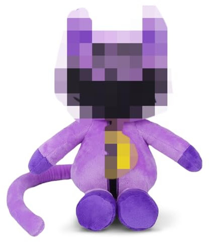 Tier Kuscheltier, 23cm Violett Plüschtiere Katze, Smiling Plush Toy, Stuffed Plüschfigur Groß, für Mädchen Jungen Geburtstag, Kinder und Erwachsene Geschenk, Freundin Festival Urlaub Geschenke