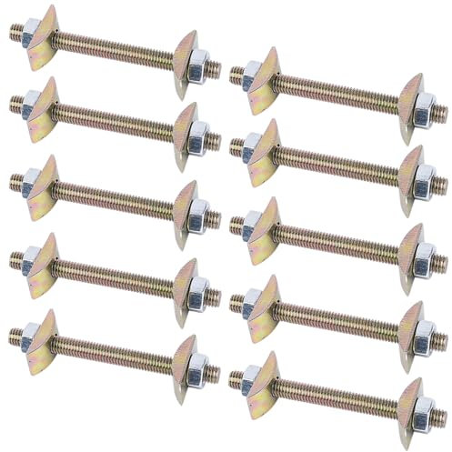 10 Set Arbeitsplattenverbinder, M8 x 80mm Plattenverbinder Möbelverbinder Verbindungsbolzen für Tischplatten und Arbeitsplatten