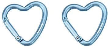 munkees, Mini Herzkarabiner, Schlüsselanhänger (2 x Blau)