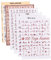 BELLIFFY 6st Yoga-asanas-Poster Verschleißfestes Yoga-Poster -Yoga-Poster Yoga-Posen-Bild Austauschbares Wand-Yoga- Yoga-wandposter Die Büroplakate Trainingsposter Segeltuch
