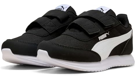 PUMA R78 LIGHTWIND V PS Sneaker, Black White, 21 EU