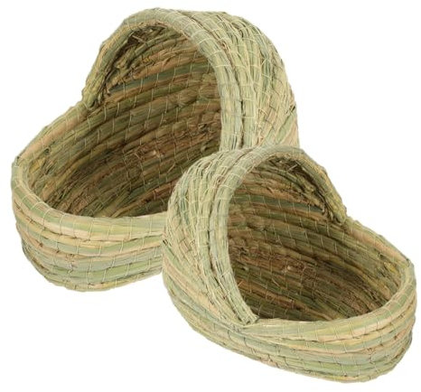 GREENADSCAPE 2pièces Paille pour Poules Nid De Couchage Forme De Sabot pour Animaux De Compagnie Et Oiseaux Lit Confortable Paille pour Poules Et Petits Animaux