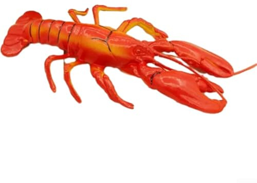 Honseadek Lebensechte rote Hummer-Dekoration, 36 cm x 13 cm, realistisches Kunststoff-Modell-Hummer, Küchendekoration, 1 Stück