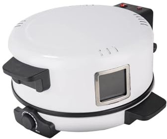 KESOTO Horno de Pizza de Encimera con Función Tortilla Y Calefacción de 1800W, Blanco, Individual