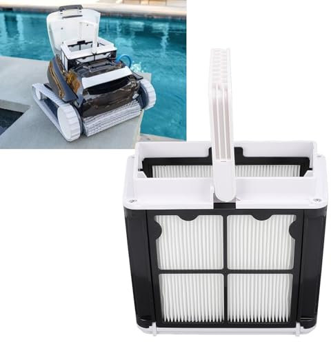 Robot Limpiador de Piscinas, Cesta de Filtro Fino, Estructura ABS Resistente, Fácil de Limpiar, Máquina Limpiadora de Piscinas, Repuesto de Cesta de Filtro Súper Fino para