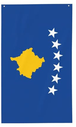 Drapeau du Kosovo - Drapeaux de jardin résistants aux intempéries - Drapeaux de jardin pour l'extérieur - Petits drapeaux de jardin