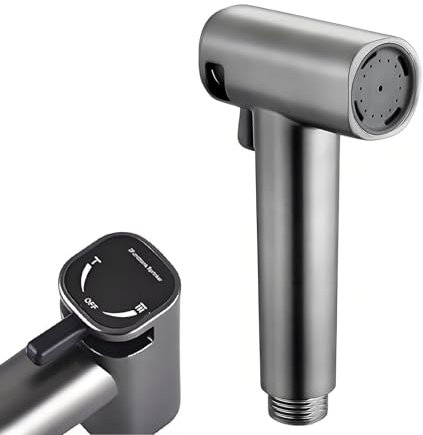 Pulvérisateur de Bidet de Toilette à Main Douchette WC Pomme de Douche Douchette à Main Bidet Réglable avec Double Mode (Jet/Stream) pour Hygiène Personnelle, Soins de Nettoyage