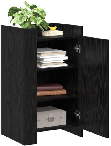 vidaXL Sideboard Schwarz Eichen-Optik 45 x 35 x 75 cm