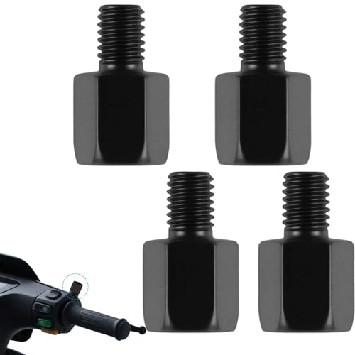 4 Stück M10 Rechtsgewinde auf M8 Rechtsgewinde, Motorrad Spiegel Adapter - Rückspiegel Schrauben, Spiegeladapter für Roller, Roller Rückspiegel Schrauben, Motorrad Motorroller Spiegel Adapter
