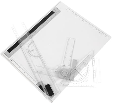 Healvian A4 Zeichenbrett Architekten Kit, Kunststoff, 1 Satz mit Skalen