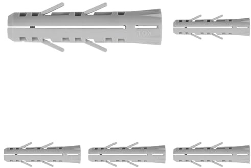 TOX Spreizdübel Barracuda 16 x 80 mm, Dübel für Vollbaustoffe, 100% Nylon, 10 Stück, 013100141 (Packung mit 5)