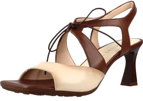 Hispanitas Sandalen mit Absatz für Damen, Rosa, beige, 40 EU