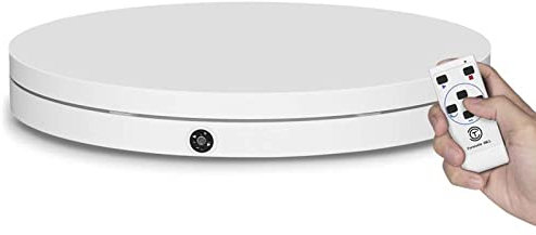 OPENCLOUD White 60cm 360 Degree 3D Remote Control Adjustable Speed Direction Electric Rotating Shooting table for Photography Load 110KG