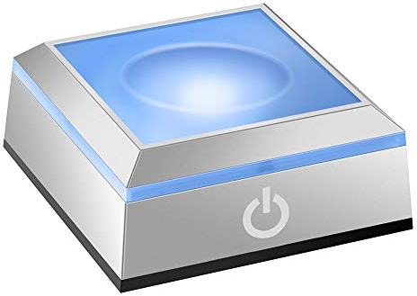 ERWEI LED Light Base for Glass Ball Multicolor Show Stand Display Plate Display Lighted Base 3D Laser Crystal Art with Sensitive Touch Switch (Spherical Recess)