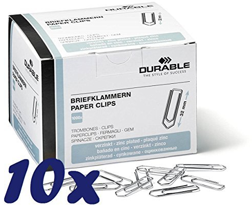 Durable Briefklammern (32mm | 10.000 Stück)