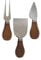 Fackelmann Set de Service à Fromage 40912-Juego, Cuchillos, cortadores de Queso, Madera, Acero Inoxidable, 12,5 cm, Madera y Acero Inoxidable