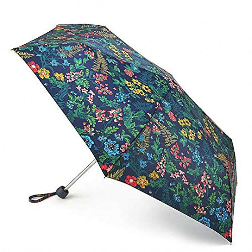 Cath Kidston Minilite-2 Regenschirm – Twilight Garden, Navy, Faltbar, mit passender Tasche