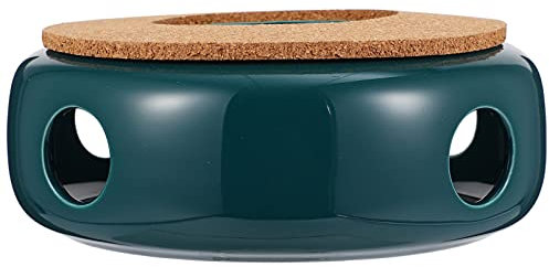 YARNOW 1stück Keramischer Teekannenwärmer Multifunktionale Heizbasis Für Tee Kaffee Und Lebensmittel Für Zuhause Büro Hotel Mit Kerzenhalter Für Effektive Wärmeisolierung