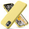 OitiYaa Silicone Case Compatible with iPhone 11 Case 6.1 Inch, Soft Ultra Slim Protective Shockproof Liquid Silicone Phone Case with Anti-Scratch Microfiber Lining,Yellow