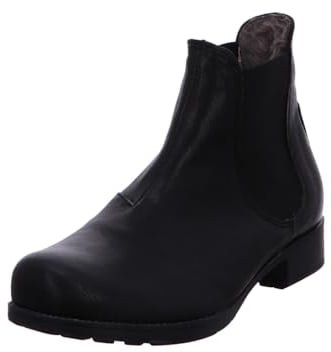 THINK! Damen Denk chromfrei gegerbte Lammfell Chelsea-Boots, 0000 SCHWARZ, 38 EU
