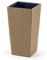 IMJ-Global Urbi Square Eco Wood - Maceta cuadrada decorativa de plástico y 33% madera para interior y exterior, 30 x 30 x 55 cm, marrón, diseño moderno, 35 litros