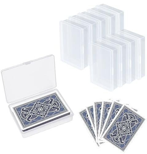 10 Stück Spielkarten Box Sammel KartenhüLle Aufbewahrungsbox, Transparentem Kunststoff Spielkartenbox, Aufbewahrung Behälter Box mit Deckel für Bankkarten Visitenkarten Spielkartenl,Perlen, Pillen