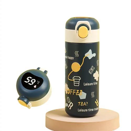 Zundo Bouteille Isotherme en Acier Inoxydable,480ml Tasse Isolante Portative De Sport Extérieur De Grande Capacité(Bleu)