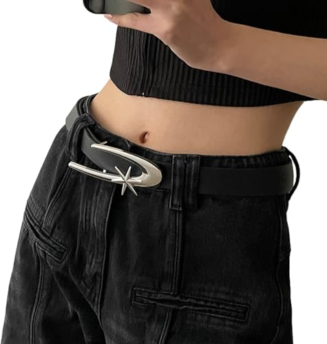 Einstellbare Legierung Stern Schnalle Dünne Taille Gürtel Vintage Gürtel Heiße Mädchen Frauen Taille Gürtel Für Mantel Röcke Jeans Pu Gürtel Frauen Pu Leder Gürtel Vintage Punk Frauen Taille Gürtel Pu