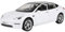 CUTSUGOK maßstabsgetreues Auto 1:24 für Tesla Model 3 Simulation Legierung Auto Modell Druckguss Metall Auto Modell mit Sound und Licht Modellfahrzeug zum Sammeln(A)