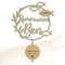 Birdart Box® Kommunion, Konfirmation, Firmung Tortenstecker mit Namen – personalisierter Tortenstecker aus umweltfreundlichem Holz, stabiler Cake Topper 15cm Durchmesser (Kommunion Fisch, Silber)