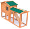 NITCA Kaninchenstall Outdoor Groß Hasenstall Holz Meerschweinchen Käfig 145x45x84 cm Hasenhaus Kleintierhaus Hamsterkäfig Kaninchengehege Kleintierkäfig