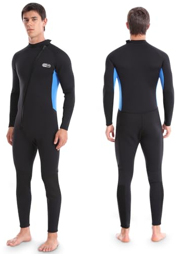 Gimilife Neoprenanzug für Herren, Neopren Herren Tauchanzüge Neoprenanzug Herren Lang, 3mm Neoprenanzug Herren Wetsuit für Tauchen Surfen Schnorcheln Kajakfahren