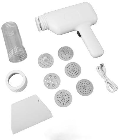 Pasta Maker, Pasta Maker Machine Handheld, Easy to Carry, Pasta Machine ABS Stainless Steel Material, Noodle Maker for 6 Different Pasta Discs Shapes, Pasta Cutter for Home