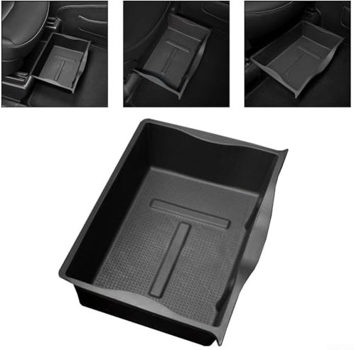 NbgrvB 2PCS Car Under Seat Storage Box Organizer Waterproof Hidden Tray Underseat Bins Storage For Tesla Model Y Accessories 2021 2022 2023 2024