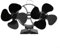 Wood Stove Fan with Double Motors, Stove Fan Heat Powered Fireplace Fan, Log Burner Fan Silent Wood Stove Accessories Non Electric Fan for Wood/Gas/Log Burner Stove