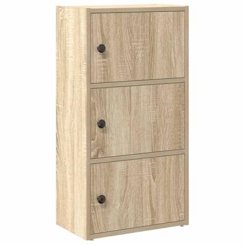 vidaXL Bücherregal Sonoma-Eiche 40x24x77 cm Holzwerkstoff, Bücherschrank, Lagerregal, Regal, Lagerschrank, Schrank, Aufbewahrungsschrank