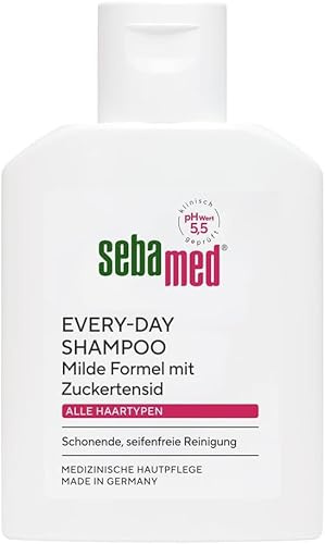 Sebamed Every Day Shampoo 50 ml, in praktischer Reisegröße für unterwegs, Haarshampoo für Damen und Herren, schonende, seifenfreie Reinigung für empfindliche Kopfhaut, für alle Haartypen geeignet