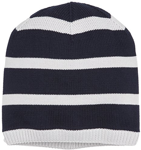 maximo Jungen Beanie gestreift Mütze, Mehrfarbig (Dunkelmarine/Grau 1158), 55/57