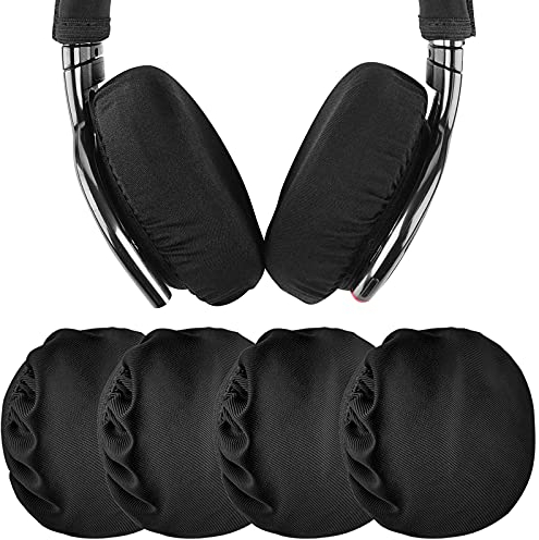 Geekria 20Pairs Ohrhörerabdeckungen aus flexiblem Stoff, Dehnbare, waschbare Sanitär-Ohrmuschelschutz für 3 -4 Headset-Ohrpolster wie Bose QuietComfort35 II, Senheiser PXC 550-Kopfhörer (schwarz)