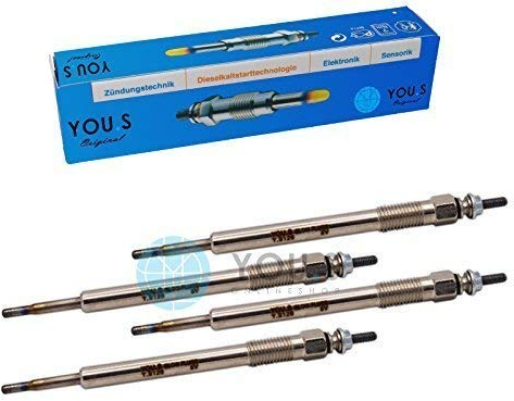 YOU.S Original 367102F100 Glühkerzen Länge 139 mm Spannung 5 V (4 Stück)